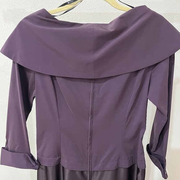 Tadashi Shoji eggplant Long Dress - Picture 12 of 16